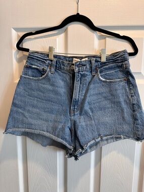 Abercrombie High-Rise Light Blue Denim Shorts